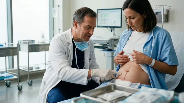 Vyšetření hojení jizvy a píštěle po operaci